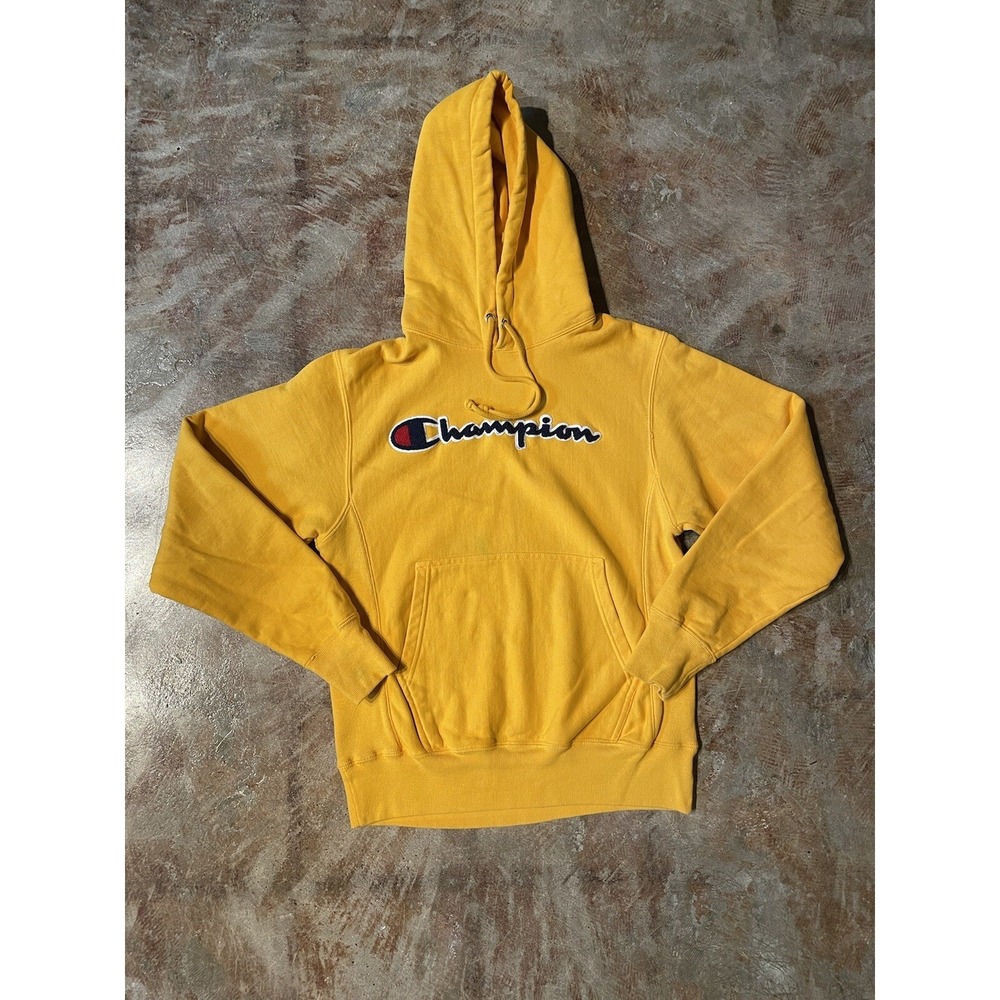 Champion‎ Reverse Weave Vintage Script Fleece Hoodie Gf68 7470